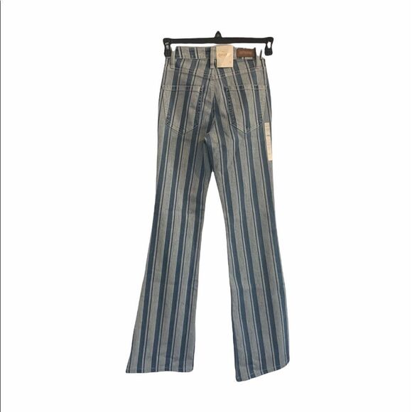 SHYANNE BLUE STRIPE BOOTCUT JEANS - Picture 4 of 7